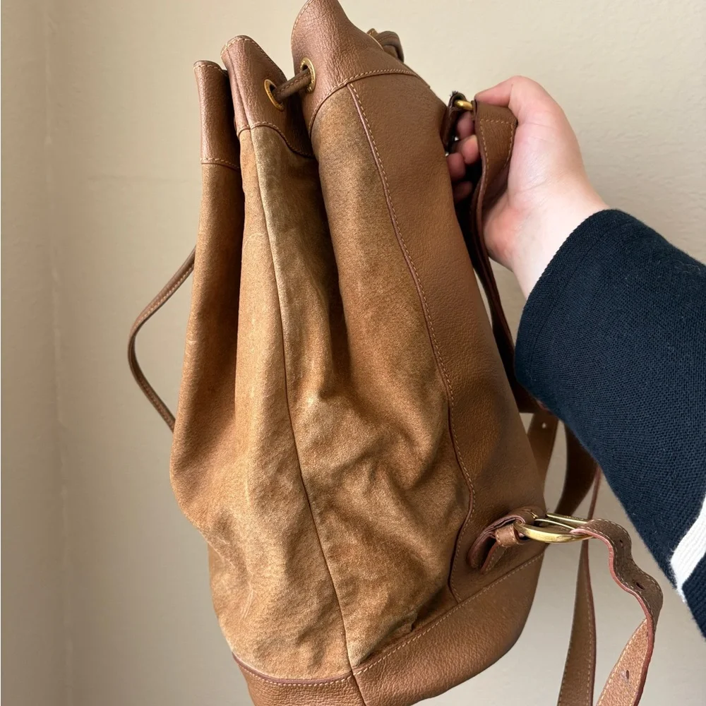 Gucci backpack suede leather, vintage